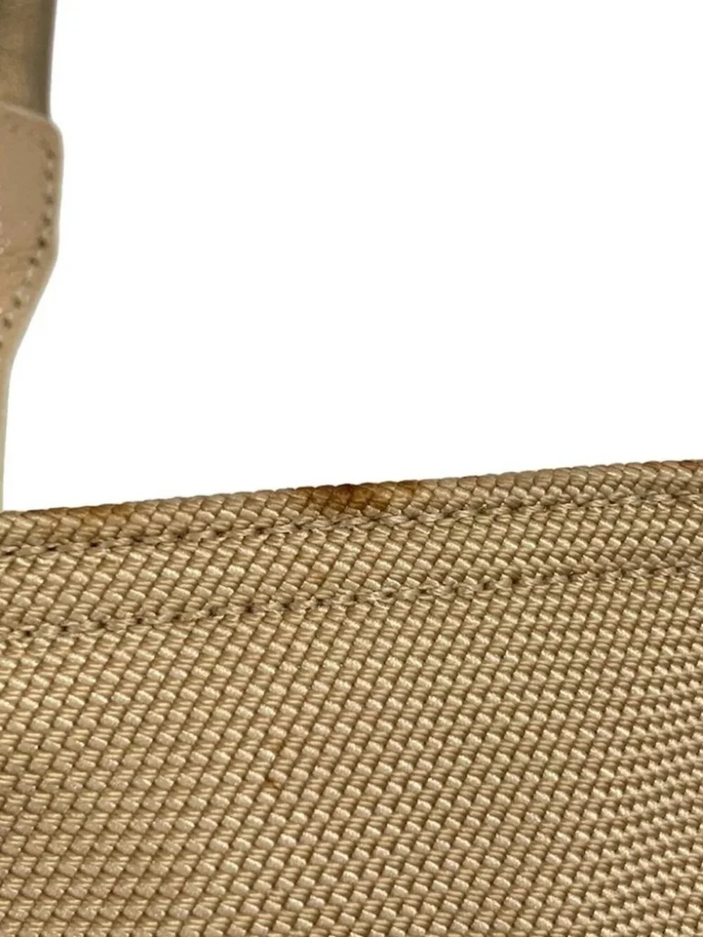CHANEL Paris Biarritz Tote PM A34208 Gold Coated Canvas Nylon Leather Tote Bag